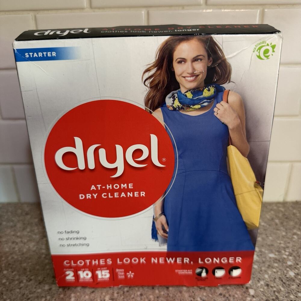 Dryel At Home Dry Cleaning Cleaner Starter Pack and 1 Refill Kit NEW - Picture 2 of 7